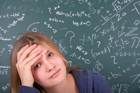 Mädchen mit Mathematik überfordert Mächen mag Mathe nicht